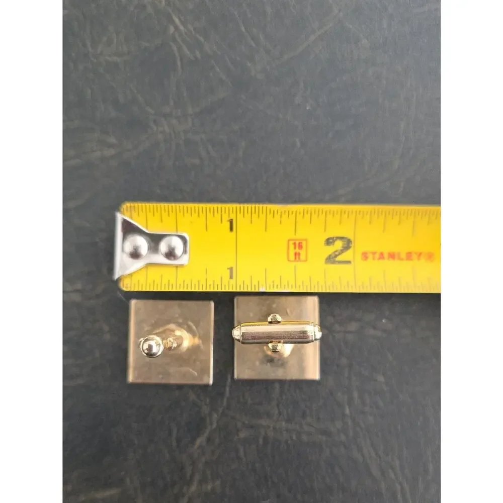 Vintage Square Anson Cuff Links Gold Tone or 12K Gold Filled Old Money